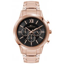 Nevada Gold Bracelet Chronograph
Slim cased three eye Chronograph in solid stainless steel 5 ATM 50 meter water resistant 43mm case M.
Please Click the image for more information.