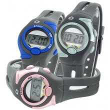 Event Kids/Female
FemaleChild size Five function LCD SportsDay Date Hour Minute  Second functionsPlastic case and bands with contrasting trimWide range o.
Please Click the image for more information.