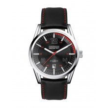 Toulon
Beautifully crafted solid stainless steel 5 ATM 50 meter water resistant 42mm sized case Matt black  or silver index dials with a unique sports look and feel F.
Please Click the image for more information.