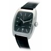 Capital
Silver plated oval alloy cased dress watch Black indexed dial Silver hands Padded black leather bands.
Please Click the image for more information.