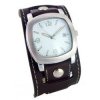 Cuff
Brushed stainless steel square case Special wide cuff band with silver studs White index and luminous dial or coloured printed dial L.
Please Click the image for more information.