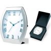 Venice
Matt silver alloy cased desk clock White or black printed dial Special hands Packed in special black box with black foam insert .
Please Click the image for more information.