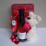 Puppy Love Gift Set
Capture the playful spirit of love and the fun taste sensation of chocolate and pink champage when you send this Puppy Love Valentine gift set to your Valentine IncludesSoft puppy with red love tag 17cmJacobs Creek Sparkling Rose or Chardonnay Pinot Noir  200mlDroste Pastilles Dark Chocolate  100gIndividually wrapped red heart chocolates x 3Presented in a red gift box
Please Click the image for more information.