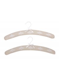 PAIR OF NATURAL COATHANGERS
PAIR OF NATURAL COATHANGERS WITH EMBROIDERED WHITE BEES
Please Click the image for more information.