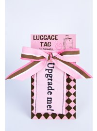 LUGAGGE TAGUPGRADE ME 
UPGRADE ME LUGGAGE TAG ON BACKING BOARD
Please Click the image for more information.