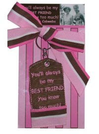 KEYRING BEST FRIEND
BROWN AND PINK EMBROIDERED KEYRING ON DISPLAY CARDYOULL ALWAYS BE MY BEST FRIEND YOU KNOW TOO MUCH
Please Click the image for more information.