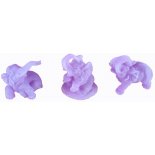 Three purple Elephant statues
Three purple Elephant statues made from resin and comes in padded gift box with story card
Please Click the image for more information.