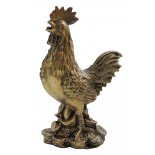 Rooster Antique Gold (Brass) Metal Statue, H:  90mm x W:  35mm x D:  60mm
Rooster Antique Gold Brass Metal Statue H  90mm x W  35mm x D  60mmThe Auspicious Rooster  The Rooster is the domestic equivalent of the Red Phoenix of the South  The Roost.
Please Click the image for more information.