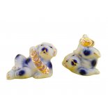 Money Dog Statues, White & Blue with Gold, Ceramic, Pair, H50 x W60 x D50mm; H60
Money Dog Statues White  Blue with Gold Ceramic Pair H50 x W60 x D50mm H60 x W60 x D45mm
Please Click the image for more information.