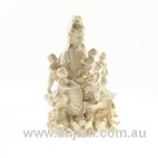 Quan Yin with 5 Children Statue, Ivory & Gold, 180mm
Quan Yin with 5 Children representing fertility and child protection Also known as Guan Yin and Kwan Yin.
Please Click the image for more information.