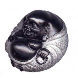 Laughing Buddha Paperweight Sitting in Charcoal Grey & Black 60mm
Laughing Buddha  sitting in a handy Paperweight  
Please Click the image for more information.