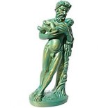 Silenus holding Dionysus - Man & Child Statue Aqua Blue/Gold 255mm
Silenus holding Dionysus Wise and Gentle FatherhoodNurturing Male EnergyThe infant Dionysus is enfolded within the loving arms of  Silenus his strong and protective  guardianIn Greek.
Please Click the image for more information.