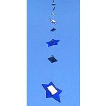 Single Strand Light Catcher 
Single Strand Light Catcher with 5 Blue Stars  4 Diamond Shaped Mirrors 1100mm
Please Click the image for more information.