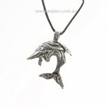 Dolphin Silver Pendant on black cord
 Dolphin Silver Pendant on black cord
Please Click the image for more information.