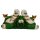 Surrounding Product: Laughing Buddha Statue, Twins holding Ingots, Green and White, H:  100mm x W:  2
