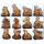 Surrounding Product: Astrology Animal Statues, Set of 12, Gold