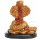 Surrounding Product: Snake Statue, Peach Gold on Black Stand, H: 80 x W: 75 x D: 55mm