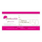Gift Voucher 50 Dollars
Give the perfect giftGive a Mudpuddle Gift Voucher
Please Click the image for more information.